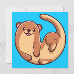 Cute Otter Holiday Card