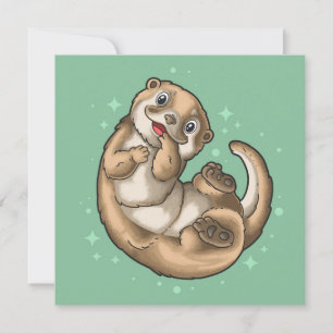 Cute Otter Holiday Card