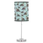 Cute Otter Illustration Pattern Table Lamp (Back)