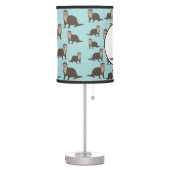 Cute Otter Illustration Pattern Table Lamp (Left)