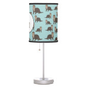 Cute Otter Illustration Pattern Table Lamp (Right)