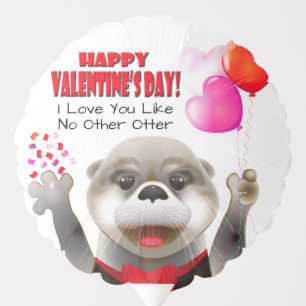 Cute Otter in Tuxedo   Valentine's Day Balloon