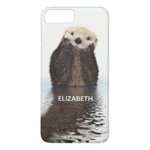 cute  Otter in Water with name iPhone 7 case