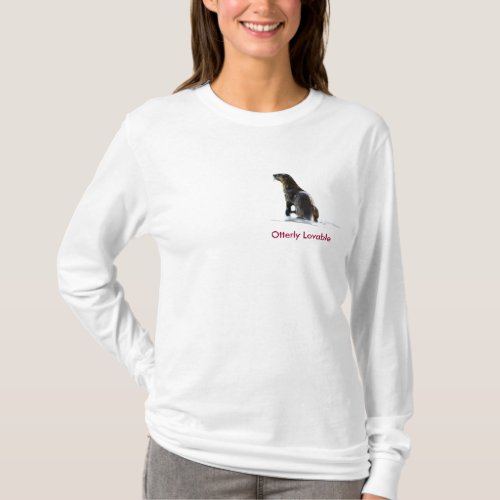 Cute OTTER Love Ladies Long_Sleeve Shirt