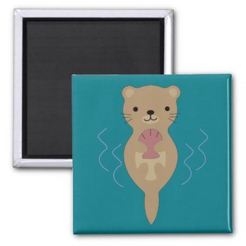 Cute Otter Magnet by Egg_Tooth at Zazzle
