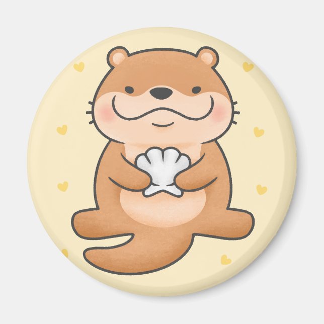 Cute Otter Magnet (Front)
