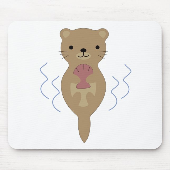 Cute Otter Mouse Pad (Front)
