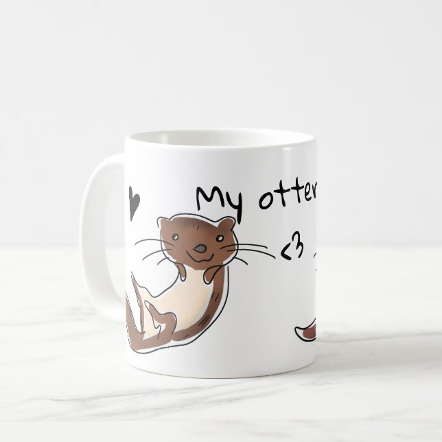 Cute otter mug (Front Left)