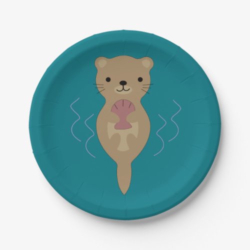 Cute Otter Paper Plates