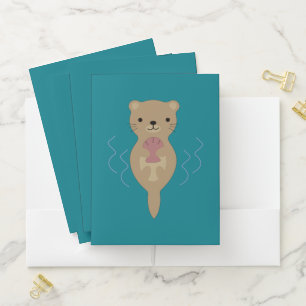 Cute Otter  Pocket Folder