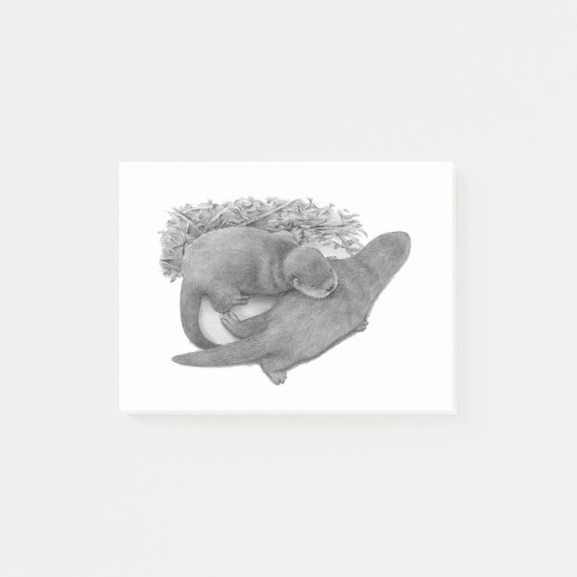 Cute otter post-it notes (Front)