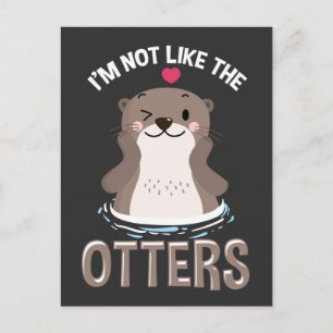 Cute Otter Quote Kawaii Animal Lover Postcard