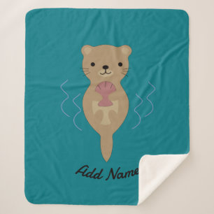 Cute Otter Sherpa Blanket
