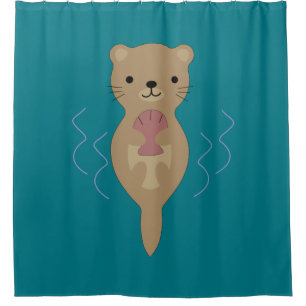 Cute Otter Shower Curtain