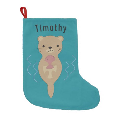 Cute Otter Small Christmas Stocking