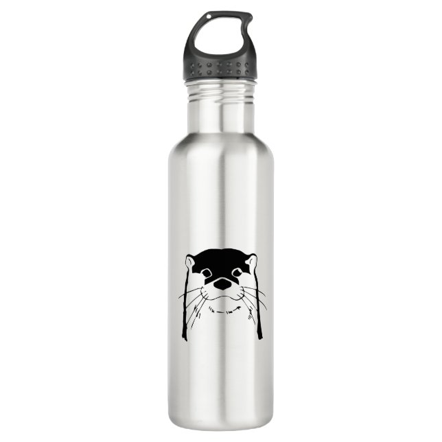 Cute otter stainless steel water bottle (Front)
