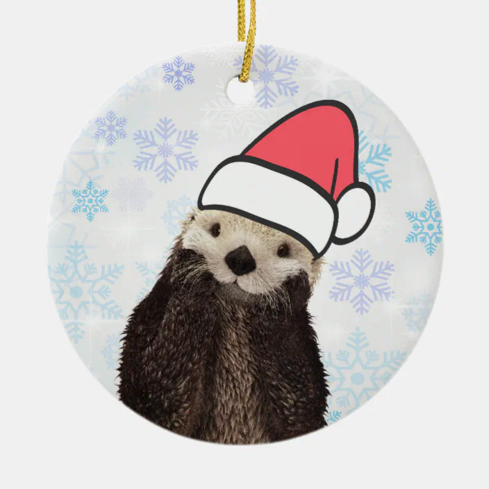 Otter with santa hat Clearance