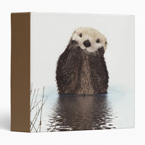 Cute Otter Wildlife Image 3 Ring Binder