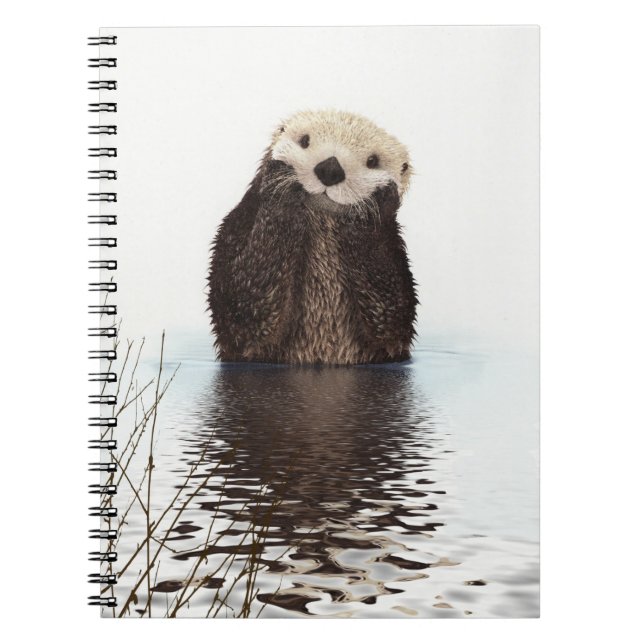 Cute Otter Wildlife Image Notebook (Front)