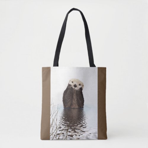 Cute Otter Wildlife Image Tote Bag
