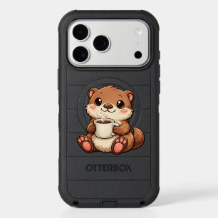 Cute Otter with Coffee – Cozy Kawaii Animal iPhone 17 Pro Max Case