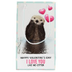 Cute Otter with Hearts Valentine's Day Humor