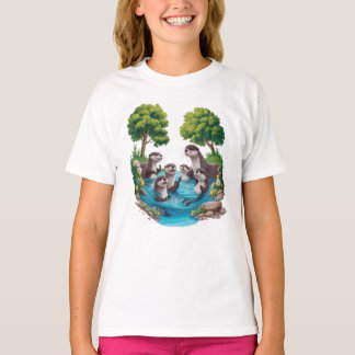 cute otters having fun T-Shirt