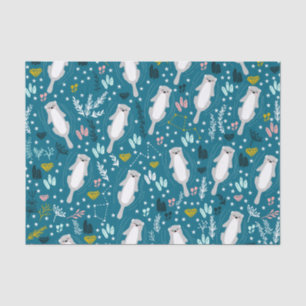 Cute Otters Tissue Paper