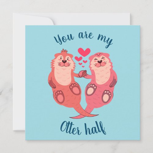Cute Otters Valentines Day Couple Personalized