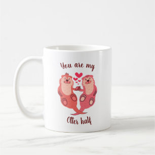 Cute Otters Valentines Day Couple Personalized Coffee Mug