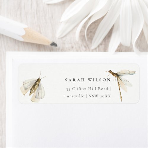 Cute Our Little Bug Blue Dragonfly Address Label