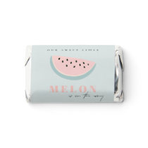 Cute Our Little Melon Blue Pastel Aqua Baby Shower Hershey's Miniatures