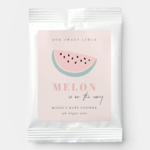 Cute Our Little Melon Pastel Pink Baby Shower Lemonade Drink Mix