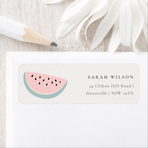 Cute Our Little Melon Pastel Pink Blush Address Label