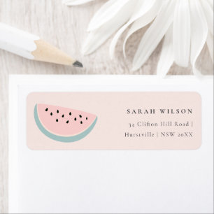 Cute Our Little Melon Pastel Pink Blush Address Label