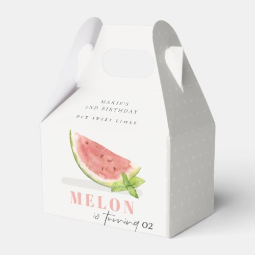 Cute Our Little Melon Red Green Any Age Birthday Favor Boxes