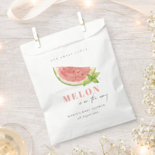 Cute Our Little Melon Red Watercolor Baby Shower Favor Bag