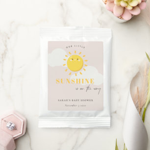 Cute Our Little Sunshine Blush Girl Baby Shower Margarita Drink Mix