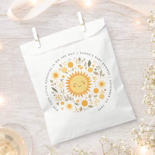 Cute Our Little Sunshine Boho Sun Baby Shower Favor Bag