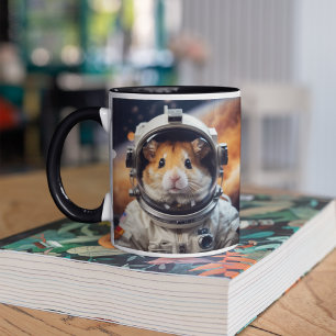 Cute Outer Space Astronaut Hamster  Mug