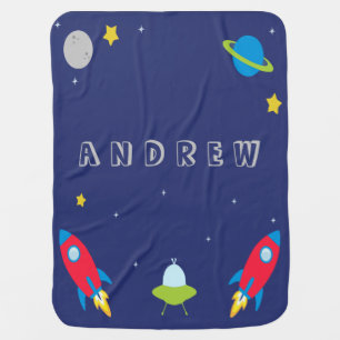 Cute Outer Space Baby Blanket