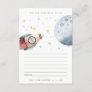 Cute Outer Space Starry Advice for Mum Baby Shower Enclosure Card