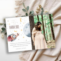 Cute Outer Space Starry Rocket Planet Baby Shower