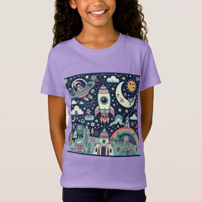 Cute Outer space T-Shirt (Front)