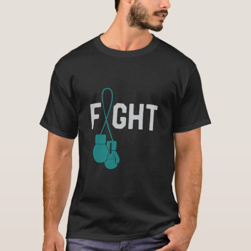 Cute Ovarian Cancer Awareness Ribbon Survivor Walk T_Shirt
