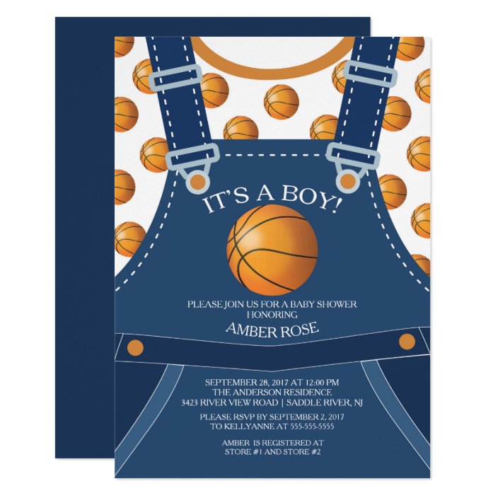 basketball baby shower invitations