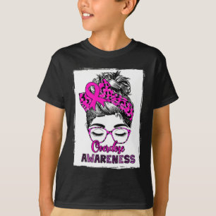 Cute Overdose Awareness Messy Hair Bun For Women 1 T-Shirt