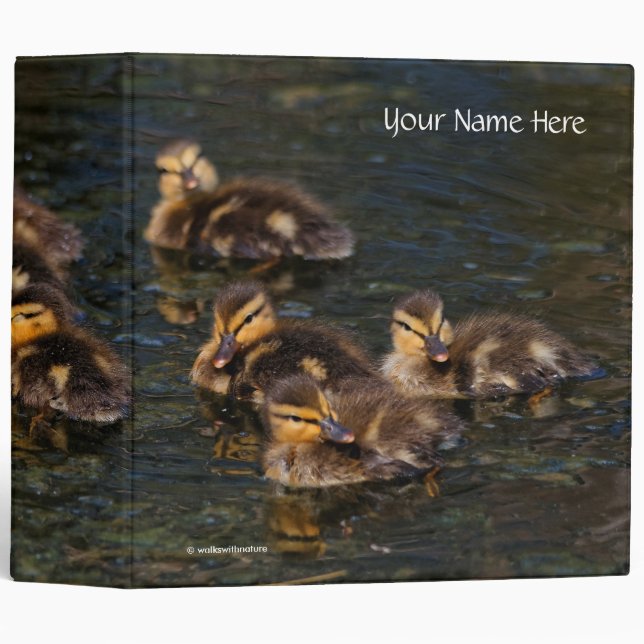 Cute Overload: Mallard Ducklings Binder (Front/Spine)