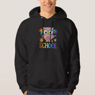 Cute Owl 100th day of School Teacher 100 days Smar Hoodie