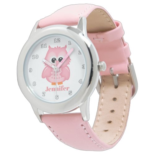 Cute owl add name girls watch